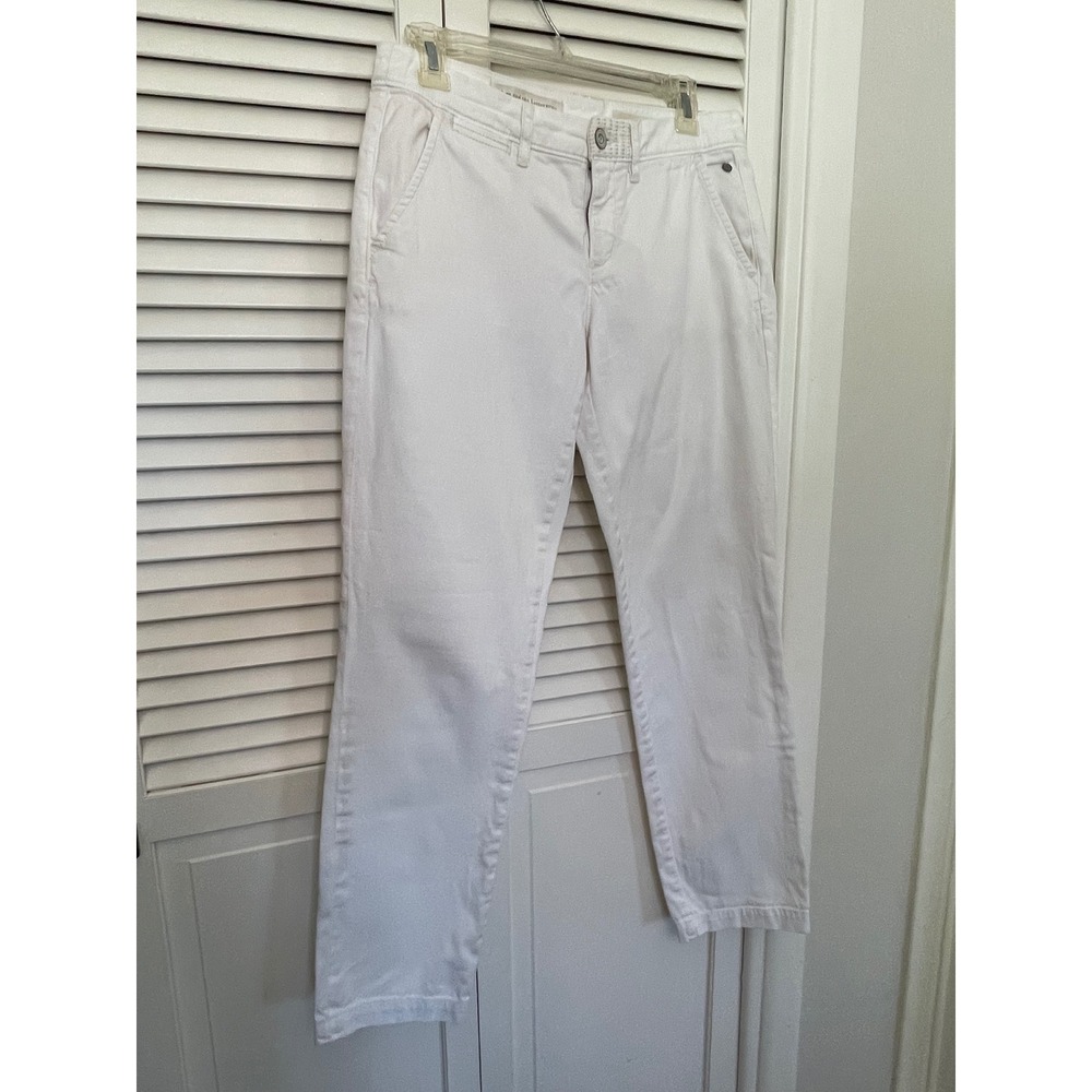 Pilcro Hyphen White Chino Pants Sz 27 Anthropologie Coastal Grandmother Chic